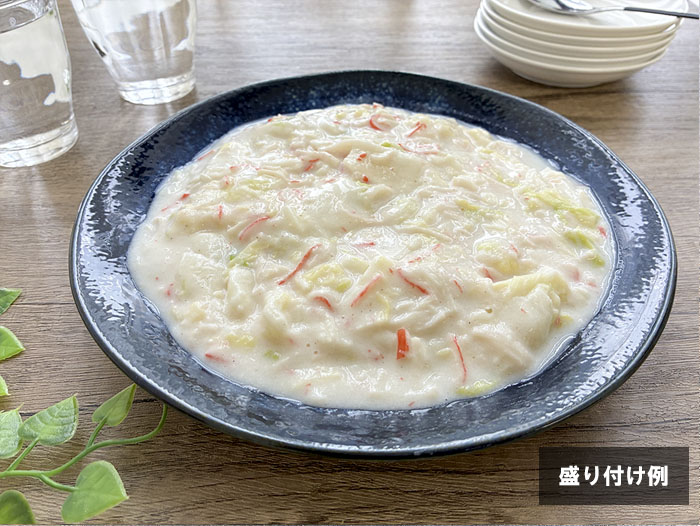 白菜とカニカマのクリーム煮