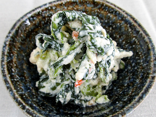チンゲン菜の白和え