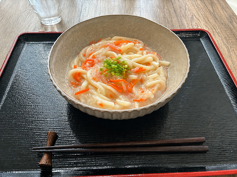 たらこ餡かけうどん