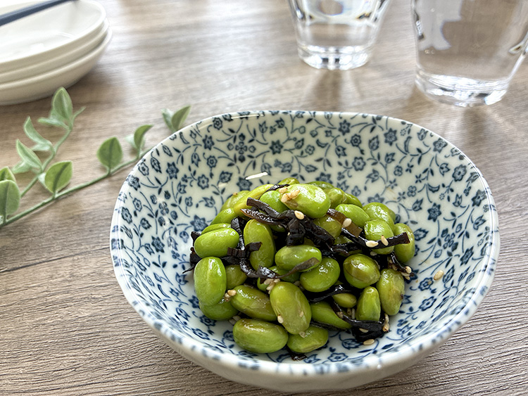 やみつき！えだまめの塩昆布和え
