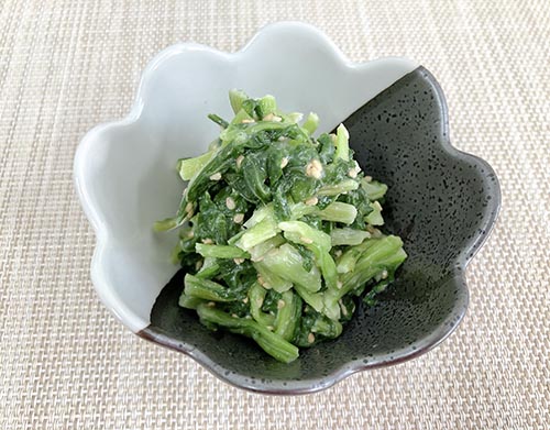 畑菜の辛し味噌和え