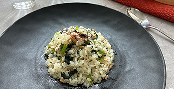 ごま油香る!小松菜と畑菜の炒飯