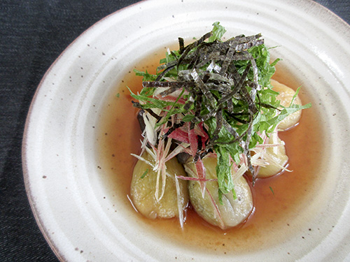 小なすの梅煮びたし