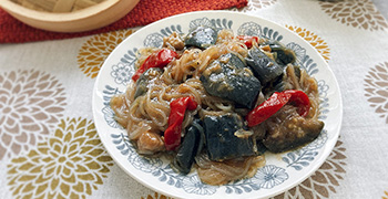 ～五香粉が香る～なすと春雨の中華甘味噌和え