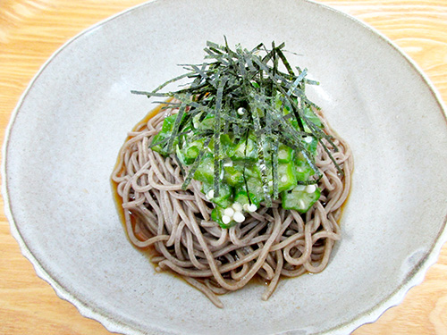 おくら大根おろし蕎麦